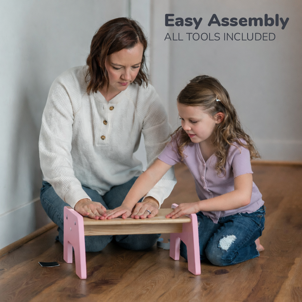 1-Step Wooden Stool for Kids(Multi-Purpose Step Stool for Kitchen, Bath, and Potty Training)